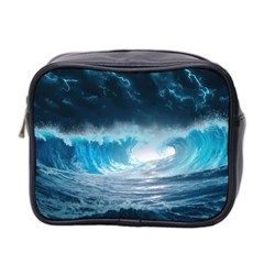 Thunderstorm Storm Tsunami Waves Ocean Sea Mini Toiletries Bag (two Sides) by uniart180623