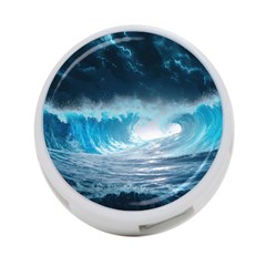 Thunderstorm Storm Tsunami Waves Ocean Sea 4-port Usb Hub (one Side) by uniart180623