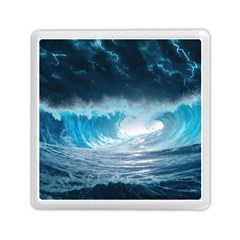 Thunderstorm Storm Tsunami Waves Ocean Sea Memory Card Reader (square) by uniart180623