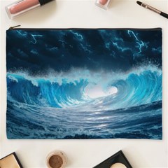 Thunderstorm Storm Tsunami Waves Ocean Sea Cosmetic Bag (xxxl) by uniart180623