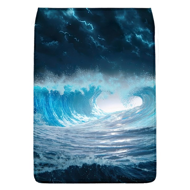 Thunderstorm Storm Tsunami Waves Ocean Sea Removable Flap Cover (L)