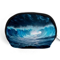 Thunderstorm Storm Tsunami Waves Ocean Sea Accessory Pouch (medium) by uniart180623