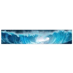 Thunderstorm Storm Tsunami Waves Ocean Sea Small Premium Plush Fleece Scarf