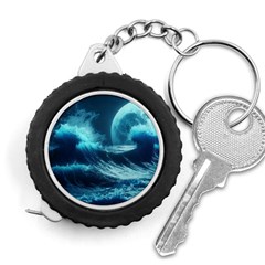 Moonlight High Tide Storm Tsunami Waves Ocean Sea Measuring Tape by uniart180623