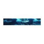 Moonlight High Tide Storm Tsunami Waves Ocean Sea Premium Plush Fleece Scarf (Mini) Front