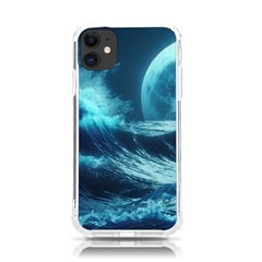 Moonlight High Tide Storm Tsunami Waves Ocean Sea Iphone 11 Tpu Uv Print Case by uniart180623