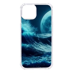 Moonlight High Tide Storm Tsunami Waves Ocean Sea Iphone 14 Tpu Uv Print Case by uniart180623