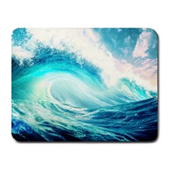 Tsunami Waves Ocean Sea Nautical Nature Water Nature Small Mousepad by uniart180623