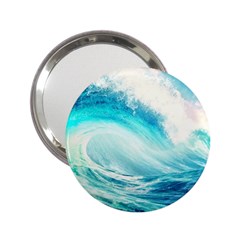 Tsunami Waves Ocean Sea Nautical Nature Water Nature 2 25  Handbag Mirrors by uniart180623