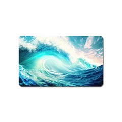 Tsunami Waves Ocean Sea Nautical Nature Water Nature Magnet (name Card) by uniart180623