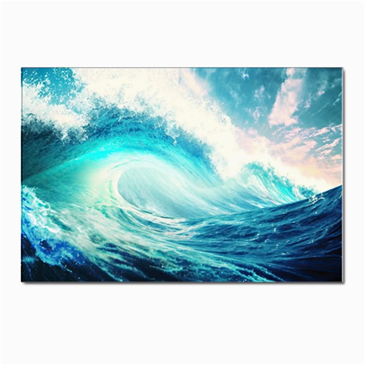 Tsunami Waves Ocean Sea Nautical Nature Water Nature Postcards 5  x 7  (Pkg of 10)