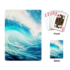 Tsunami Waves Ocean Sea Nautical Nature Water Nature Playing Cards Single Design (rectangle) by uniart180623