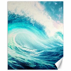 Tsunami Waves Ocean Sea Nautical Nature Water Nature Canvas 11  X 14  by uniart180623