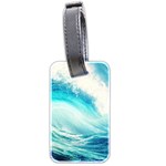 Tsunami Waves Ocean Sea Nautical Nature Water Nature Luggage Tag (two sides) Back