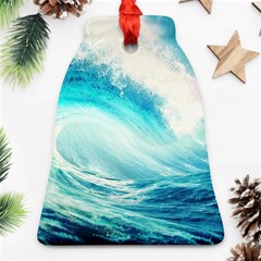 Tsunami Waves Ocean Sea Nautical Nature Water Nature Bell Ornament (two Sides) by uniart180623