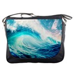 Tsunami Waves Ocean Sea Nautical Nature Water Nature Messenger Bag Front