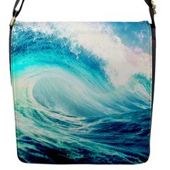 Tsunami Waves Ocean Sea Nautical Nature Water Nature Flap Closure Messenger Bag (s) by uniart180623