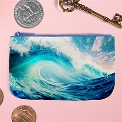 Tsunami Waves Ocean Sea Nautical Nature Water Nature Large Coin Purse by uniart180623