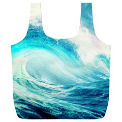 Tsunami Waves Ocean Sea Nautical Nature Water Nature Full Print Recycle Bag (xxl) by uniart180623