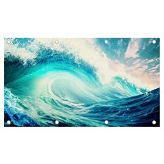 Tsunami Waves Ocean Sea Nautical Nature Water Nature Banner And Sign 7  X 4  by uniart180623