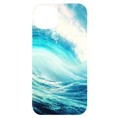 Tsunami Waves Ocean Sea Nautical Nature Water Nature Iphone 14 Plus Black Uv Print Case by uniart180623