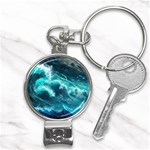 Thunderstorm Tsunami Tidal Wave Ocean Waves Sea Nail Clippers Key Chain Front