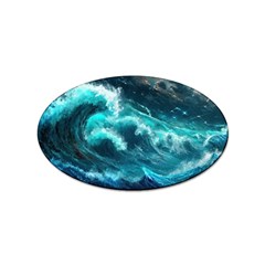 Thunderstorm Tsunami Tidal Wave Ocean Waves Sea Sticker Oval (100 Pack) by uniart180623