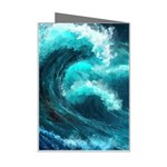 Thunderstorm Tsunami Tidal Wave Ocean Waves Sea Mini Greeting Card Right