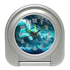 Thunderstorm Tsunami Tidal Wave Ocean Waves Sea Travel Alarm Clock by uniart180623