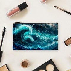 Thunderstorm Tsunami Tidal Wave Ocean Waves Sea Cosmetic Bag (small) by uniart180623