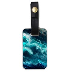 Thunderstorm Tsunami Tidal Wave Ocean Waves Sea Luggage Tag (one Side) by uniart180623