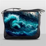 Thunderstorm Tsunami Tidal Wave Ocean Waves Sea Messenger Bag Front