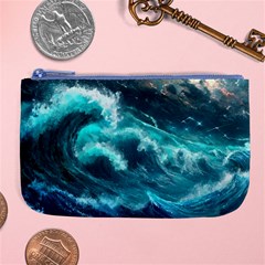 Thunderstorm Tsunami Tidal Wave Ocean Waves Sea Large Coin Purse by uniart180623