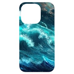 Thunderstorm Tsunami Tidal Wave Ocean Waves Sea Iphone 14 Pro Black Uv Print Case by uniart180623