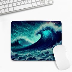 Ai Generated Waves Ocean Sea Tsunami Nautical Fantasy Small Mousepad by uniart180623