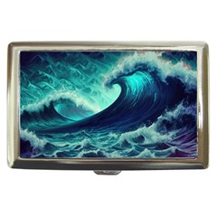 Ai Generated Waves Ocean Sea Tsunami Nautical Fantasy Cigarette Money Case by uniart180623