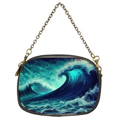 Ai Generated Waves Ocean Sea Tsunami Nautical Fantasy Chain Purse (two Sides) by uniart180623