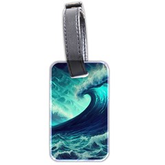 Ai Generated Waves Ocean Sea Tsunami Nautical Fantasy Luggage Tag (two Sides) by uniart180623