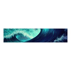 Ai Generated Waves Ocean Sea Tsunami Nautical Fantasy Velvet Scrunchie by uniart180623