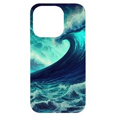 Ai Generated Waves Ocean Sea Tsunami Nautical Fantasy Iphone 14 Pro Black Uv Print Case by uniart180623