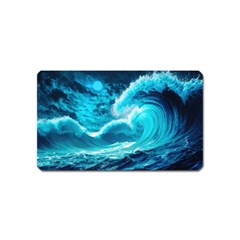 Ai Generated Waves Ocean Sea Tsunami Nautical Sea Magnet (name Card) by uniart180623