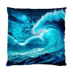 Ai Generated Waves Ocean Sea Tsunami Nautical Sea Standard Cushion Case (two Sides) by uniart180623