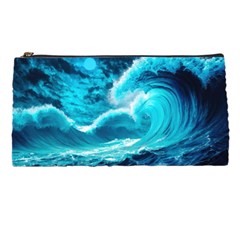 Ai Generated Waves Ocean Sea Tsunami Nautical Sea Pencil Case by uniart180623