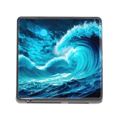 Ai Generated Waves Ocean Sea Tsunami Nautical Sea Memory Card Reader (square 5 Slot) by uniart180623