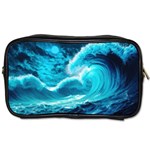 Ai Generated Waves Ocean Sea Tsunami Nautical Sea Toiletries Bag (Two Sides) Front