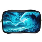 Ai Generated Waves Ocean Sea Tsunami Nautical Sea Toiletries Bag (Two Sides) Back