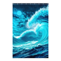 Ai Generated Waves Ocean Sea Tsunami Nautical Sea Shower Curtain 48  X 72  (small)  by uniart180623