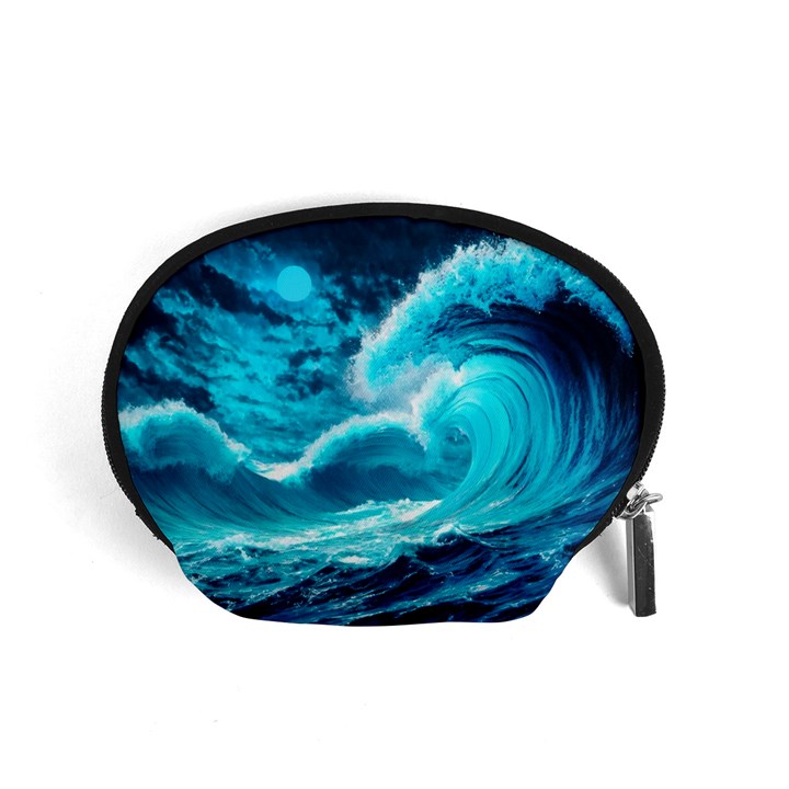 Ai Generated Waves Ocean Sea Tsunami Nautical Sea Accessory Pouch (Small)