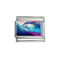 Waves Ocean Sea Tsunami Nautical Nature Water Italian Charm (9mm) by uniart180623