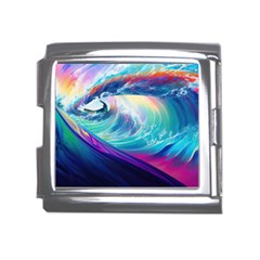 Waves Ocean Sea Tsunami Nautical Nature Water Mega Link Italian Charm (18mm) by uniart180623